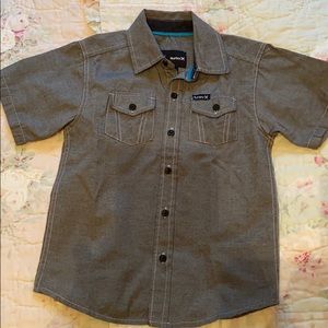 EUC boys Hurley button down top. Size 5